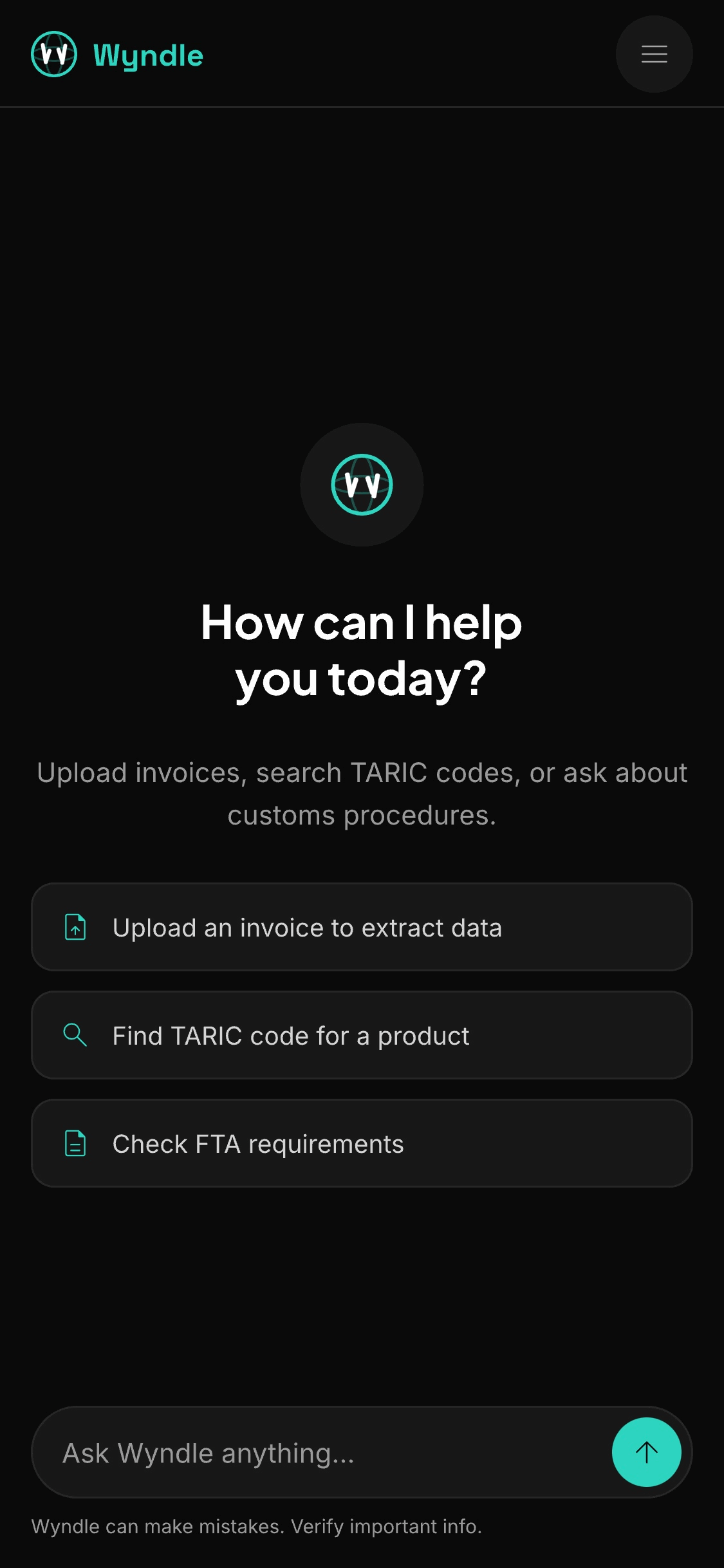Wyndle AI Chat Demo